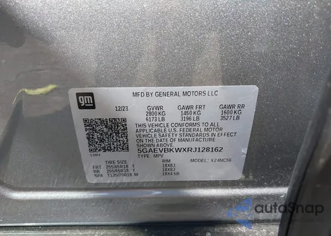 2024 Buick Enclave Premium Awd из США, поврежденный, VIN 5GAEVBKWXRJ128162